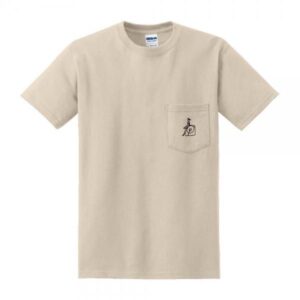 刺繍ポケット付きTシャツ 「レコード・ガール」