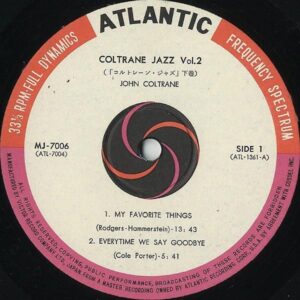 JOHN COLTRANE ジョン・コルトレーン / Coltrane Jazz Vol. 2 (My Favorite Things) [LP]