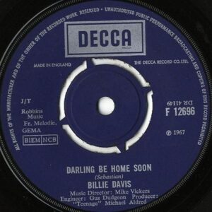 BILLIE DAVIS / Darling Be Home Soon [7INCH]