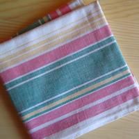 カフェのテーブルクロス*ROSE刺繍（GREEN x RED x YELLOW）
