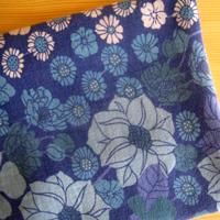 スウェーデン*ヴィンテージ・ファブリック（FLOWER*BLUE）
