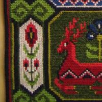 スウェーデン*トゥヴィスト（ツヴィスト）刺繍の壁掛け