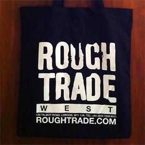 ROUGH TRADE RECORDS TOTE – BLACK